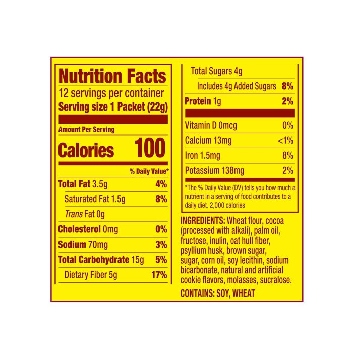 Metamucil powder nutrition facts